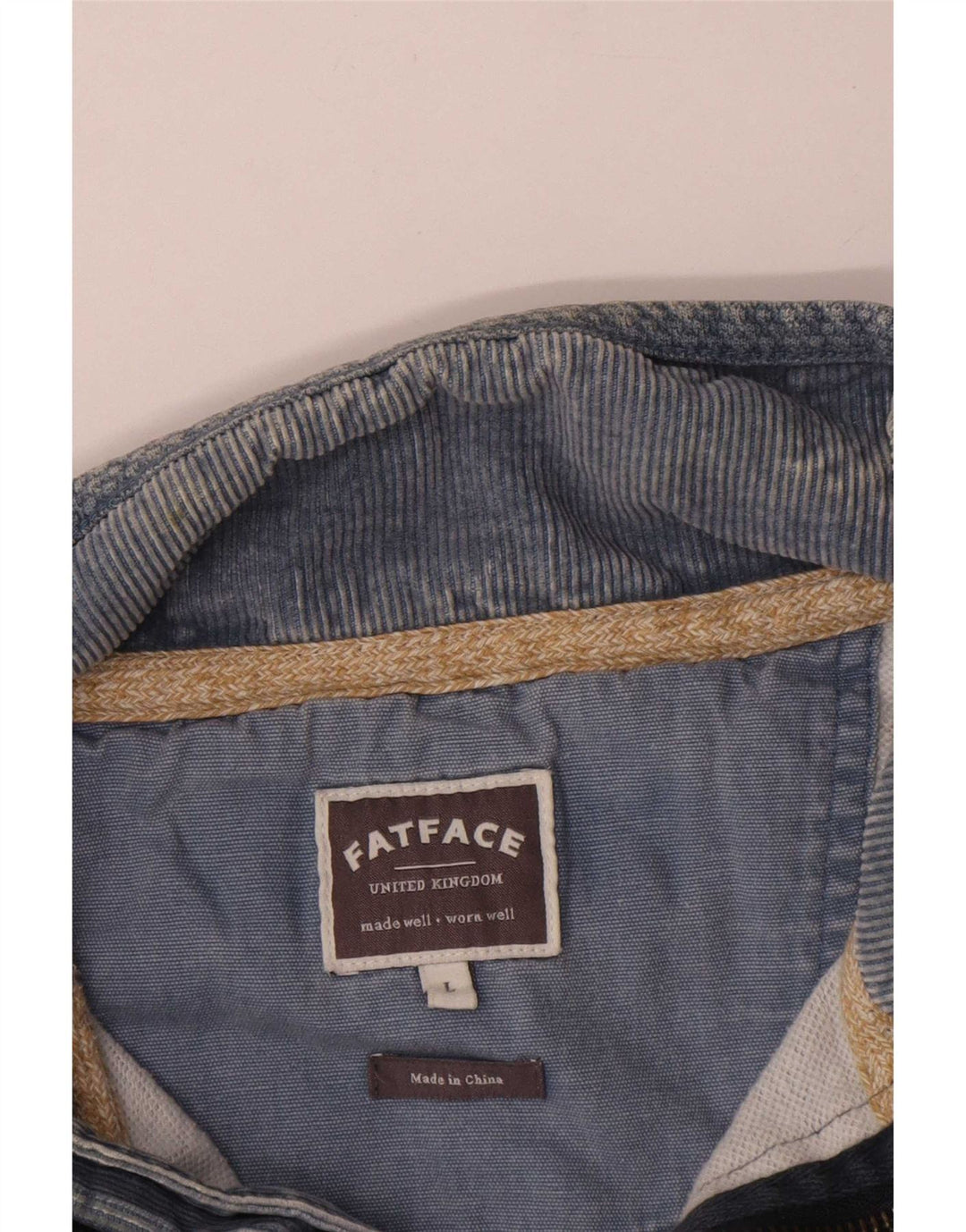 Fat Face Herren-Sweatshirt mit Reißverschluss am Hals, groß, aus grauer Baumwolle