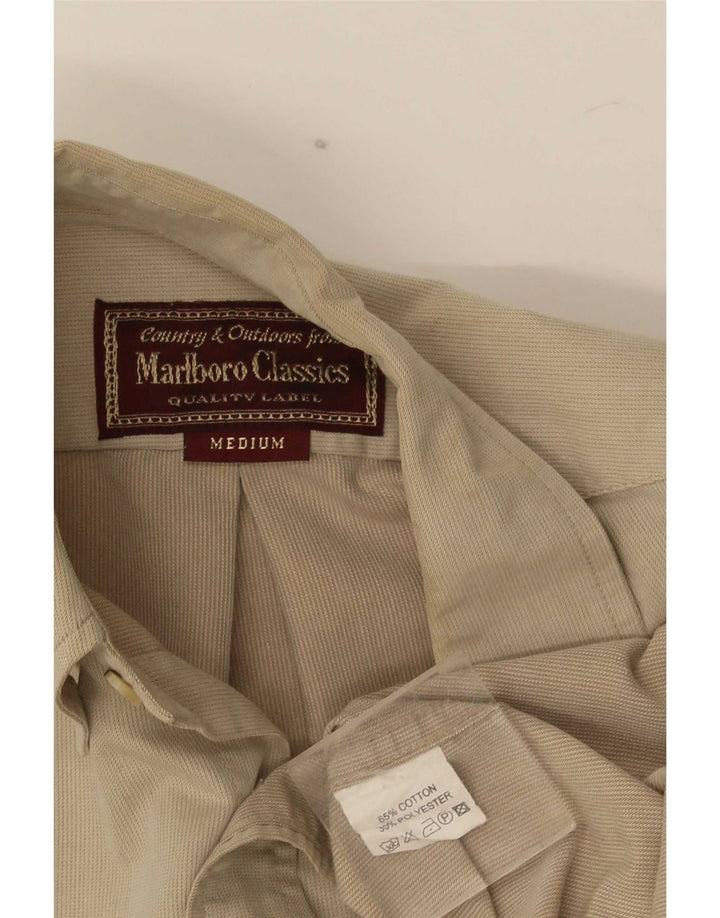 Marlboro Classics Herrenhemd aus Baumwolle in Mittelbeige