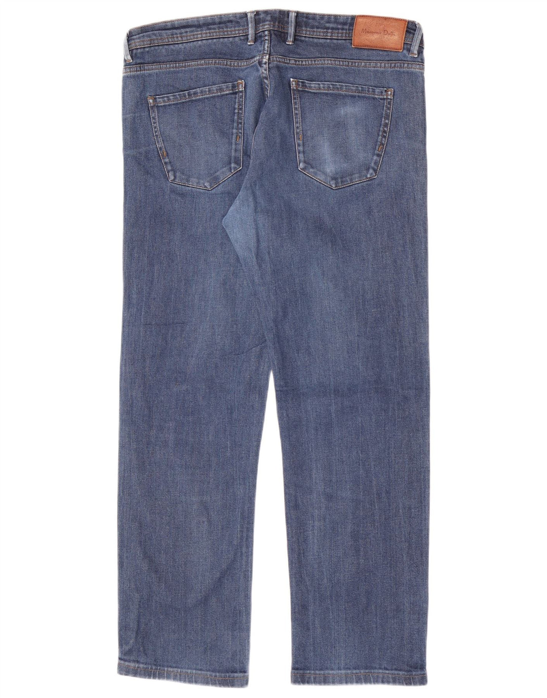 Massimo Dutti Damen-Jeans, reguläre Passform, gerade Passform, EU 44, Größe L, W34, L28, Blau