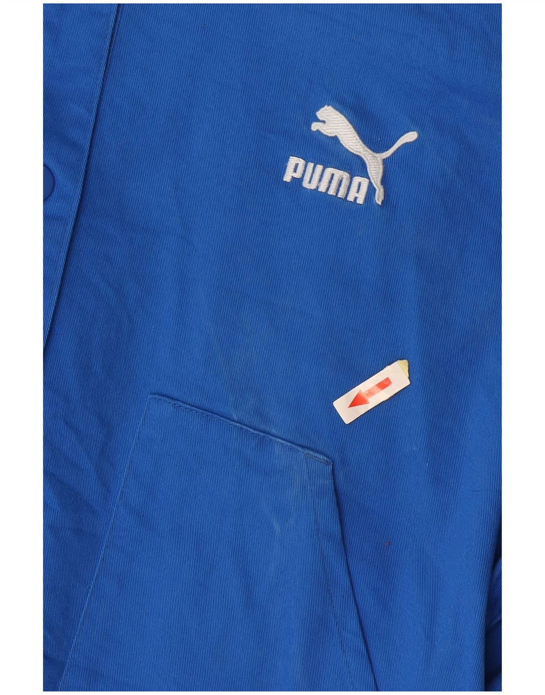PUMA Damen Crop Bomberjacke UK 14 Mittelblaue Baumwolle