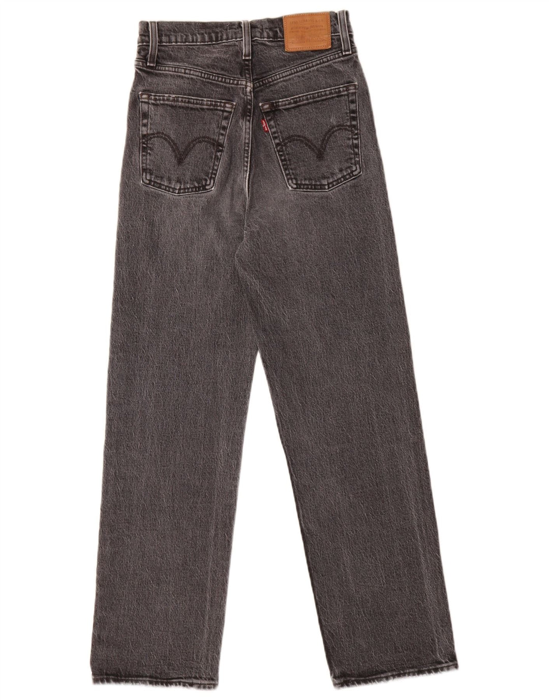 Levi's Damen Ribcage Straight Jeans W25 L27 Graue Baumwolle
