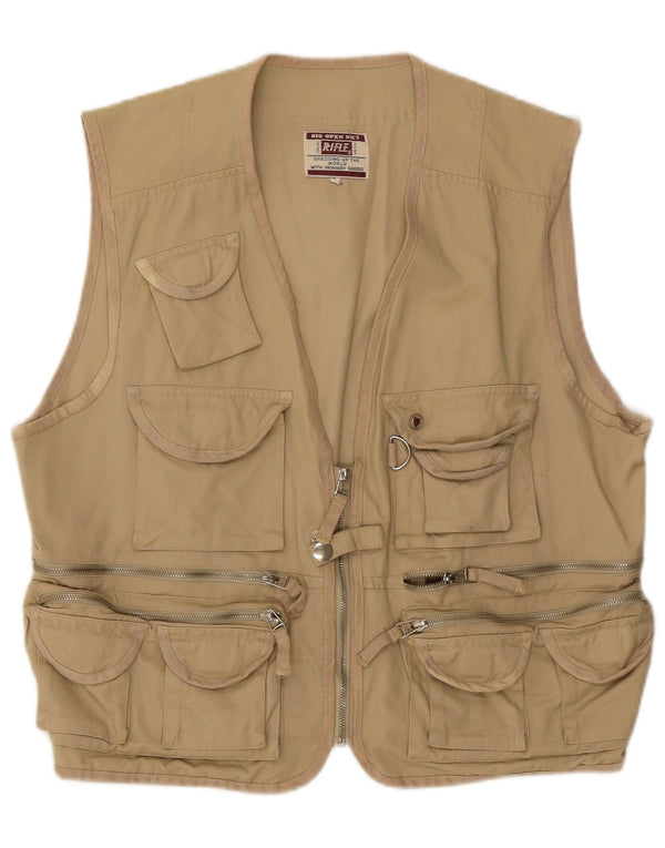 Rifle Herren-Utility-Gilet UK 40 Large Beige Baumwolle