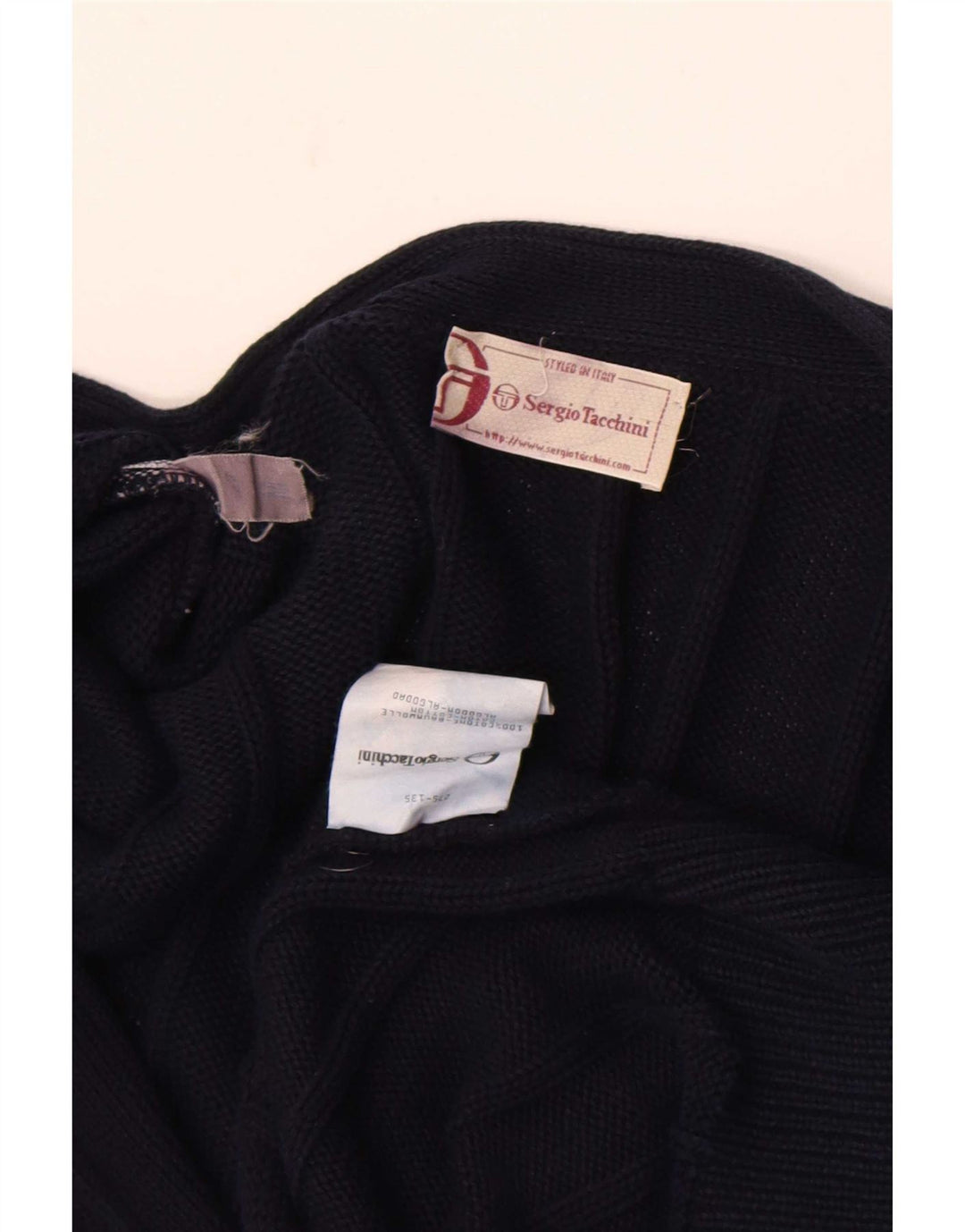 Sergio Tacchini Herren-Strickjacke aus mittelblauer Baumwolle