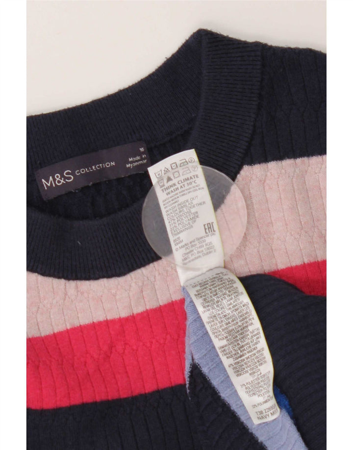 Marks & Spencer Damen-Pullover mit Rundhalsausschnitt, Gr. 40, Größe L, mehrfarbig