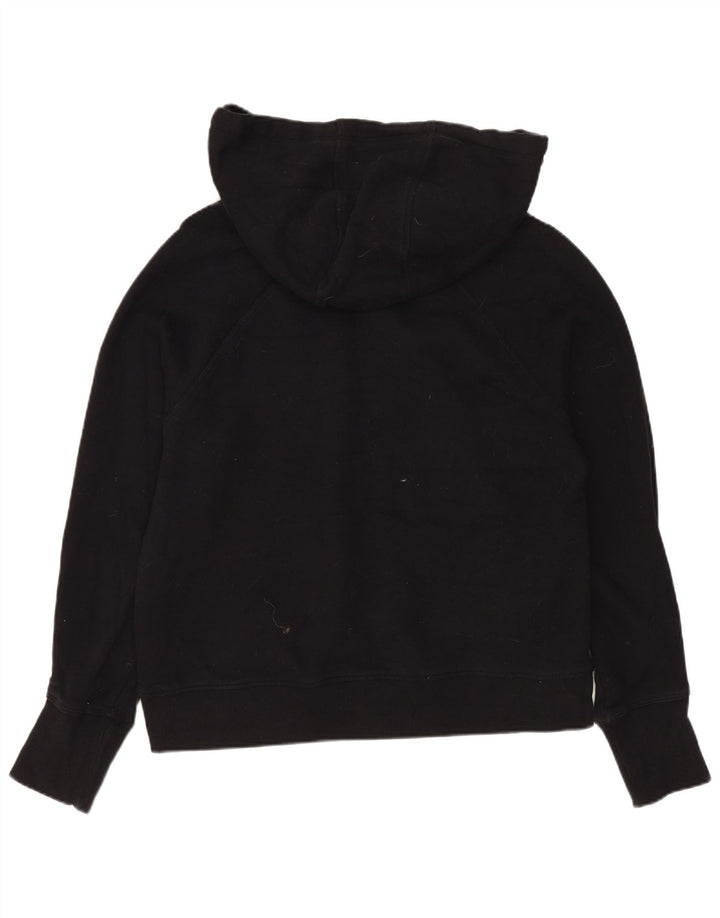 CALVIN KLEIN Damen Performance Crop Hoodie Pullover UK 14 Medium Schwarz