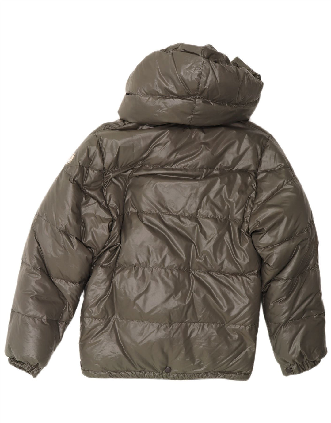 Moncler Herren-Jacke mit Kapuze, gepolstert, Größe 0, XS, Khaki, Polyamid