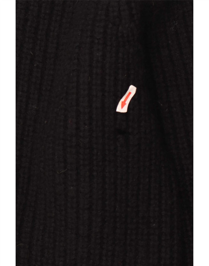 The Sweater Shop Herren-Pullover mit U-Boot-Ausschnitt, Mittelschwarz, Schurwolle