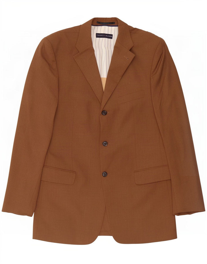 Tommy Hilfiger Herren-Blazer mit 3 Knöpfen, IT 50, große beige Wolle