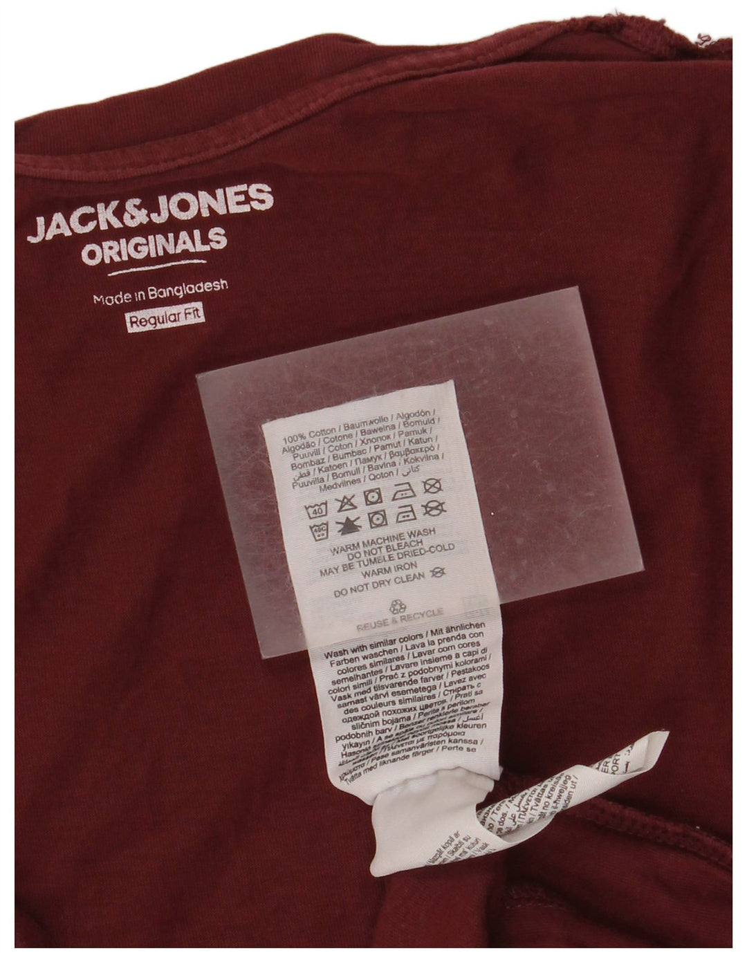 Jack & Jones Herren-T-Shirt mit normaler Passform, Grafik, Größe S, Kastanienbraun, Baumwolle