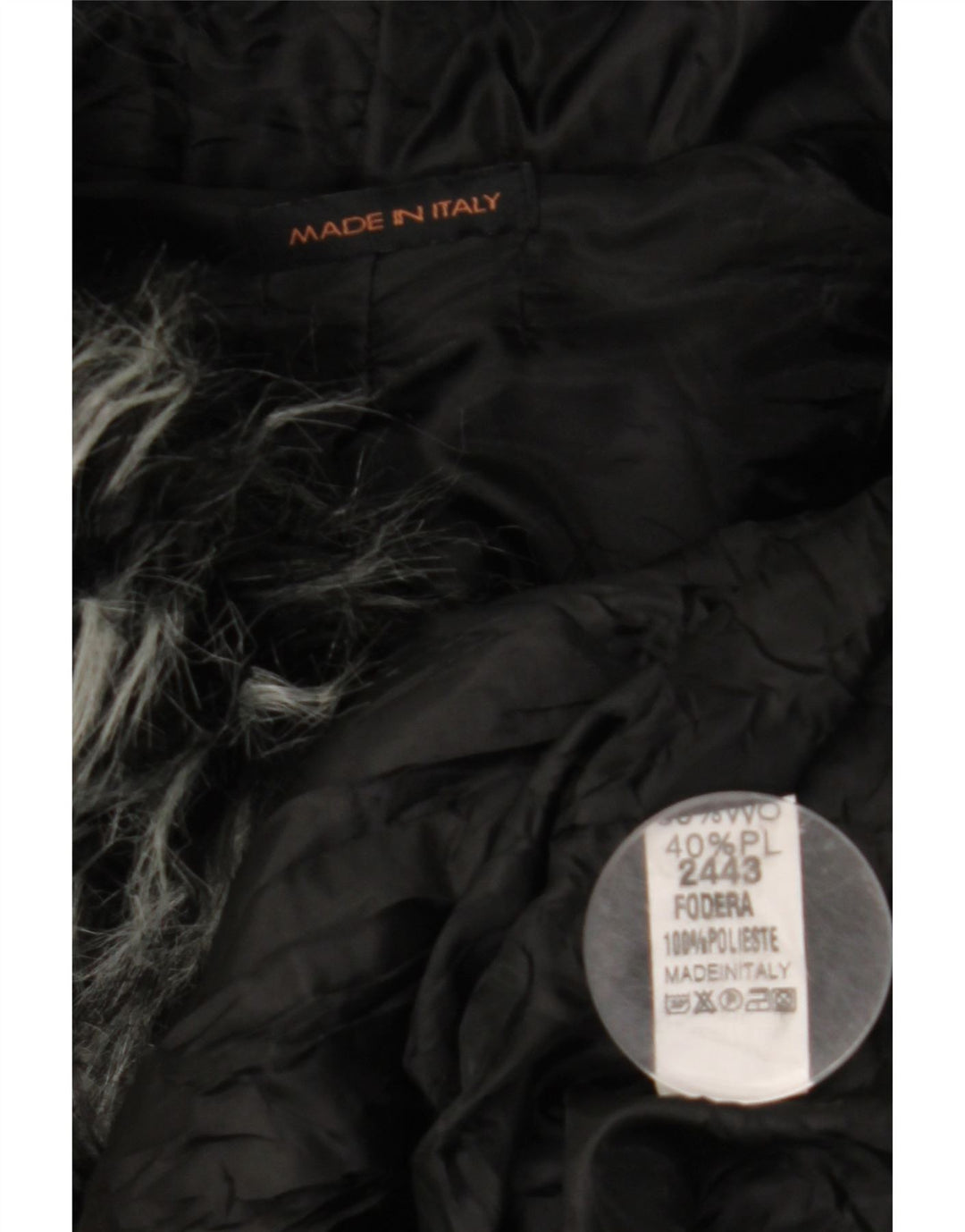 VINTAGE Damen Cape-Mantel mit lockerer Passform und Kapuze, UK 10, kleine schwarze Wolle