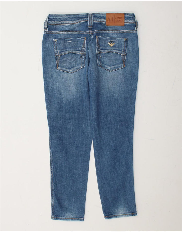 ARMANI Damen Slim Jeans W26 L26 Blaue Baumwolle