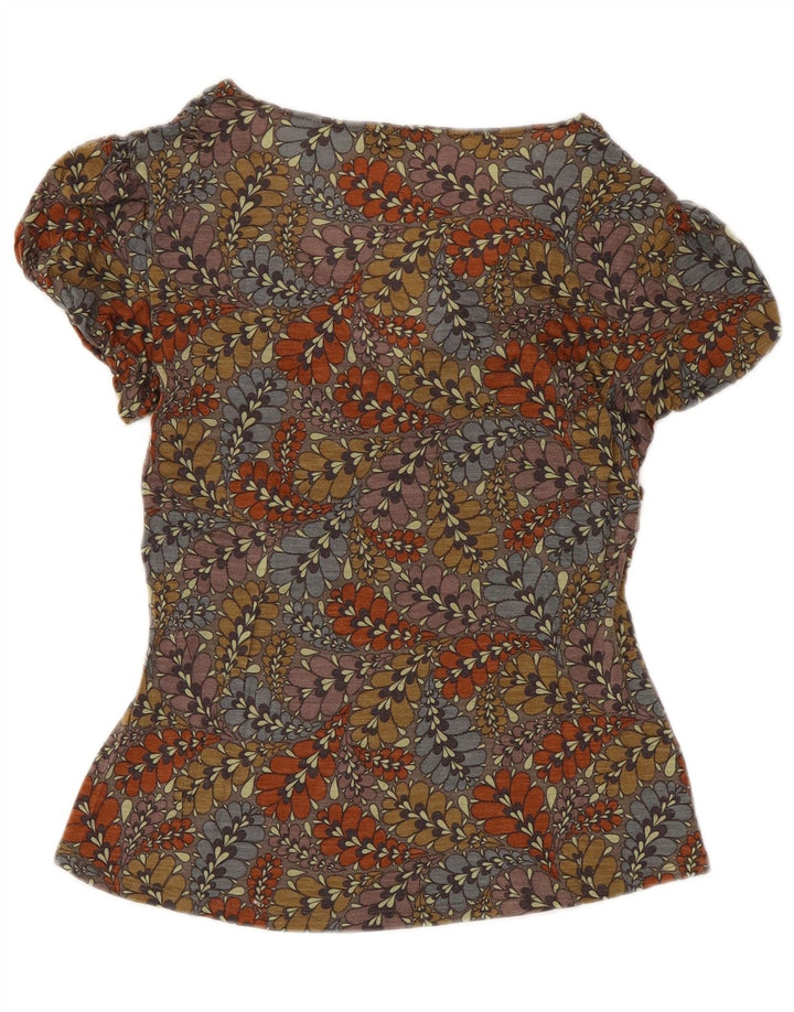 Max & Co. Damen-Blusenoberteil, Gr. 8, klein, mehrfarbig, mit Blumenmuster