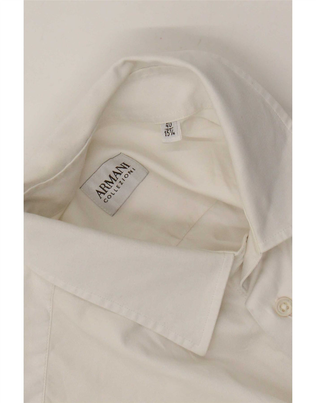 Armani Collezioni Herrenhemd Größe 40 15 3/4 Medium Weiß
