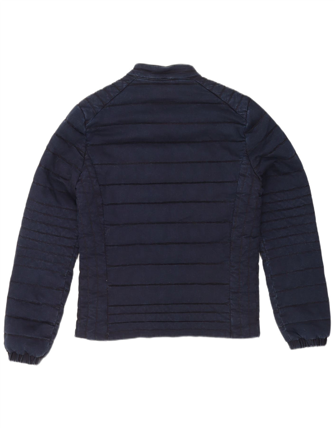 Guess Herren Wattierte Jacke UK 40 Große Marineblaue Baumwolle