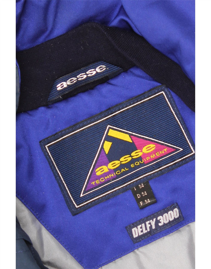 Aesse Herren-Skijacke mit Kapuze IT 54 2XL Blauer Farbblock