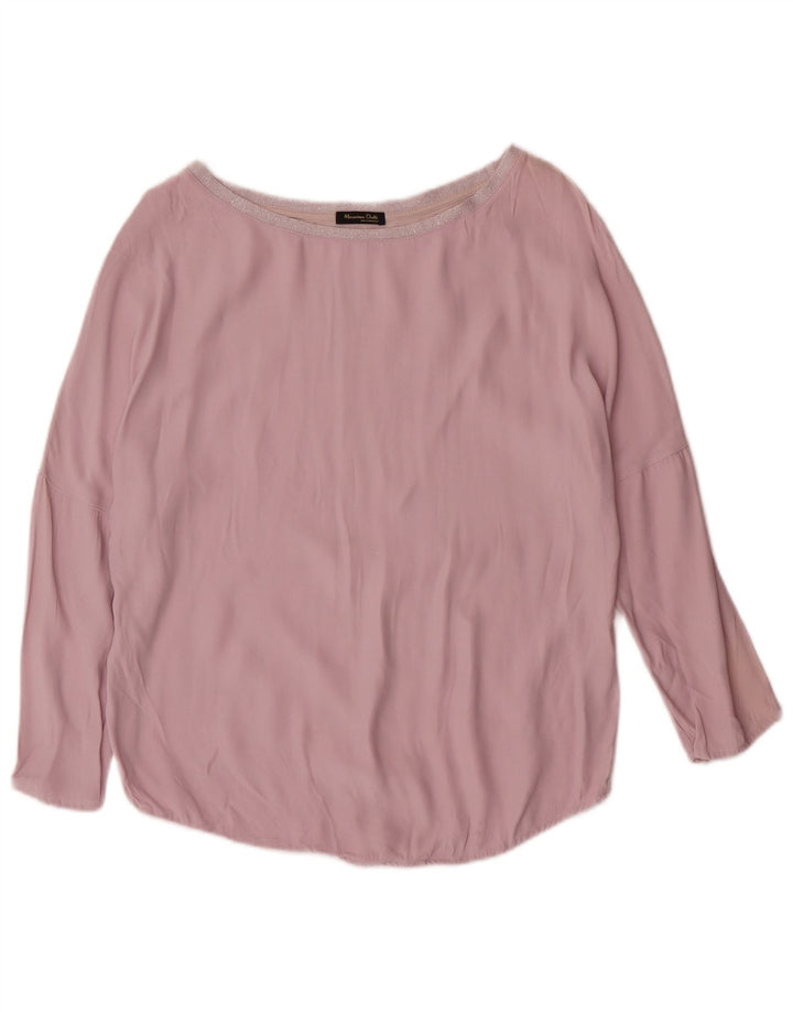 MASSIMO DUTTI Damen-Blusenoberteil in Übergröße, Gr. 10, klein, Rosa, Farbblock