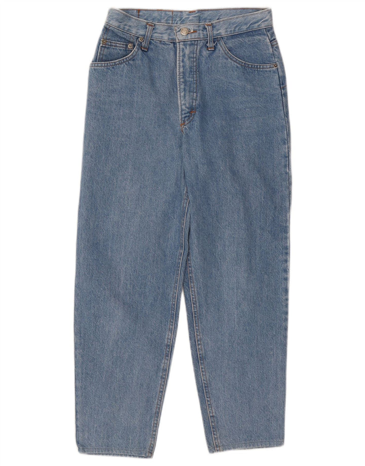 Vintage Damen Crop Tapered Jeans W28 L25 Blau