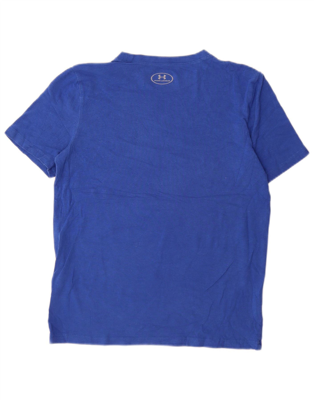 UNDER ARMOUR Mädchen-T-Shirt, lockeres Oberteil, 11–12 Jahre, Größe L, Blau, Baumwolle