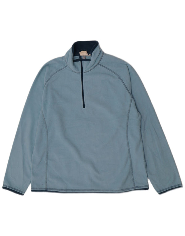 Mountain Warehouse Damen-Fleecepullover mit Reißverschluss am Kragen, UK 18, XL, Blau, Sport