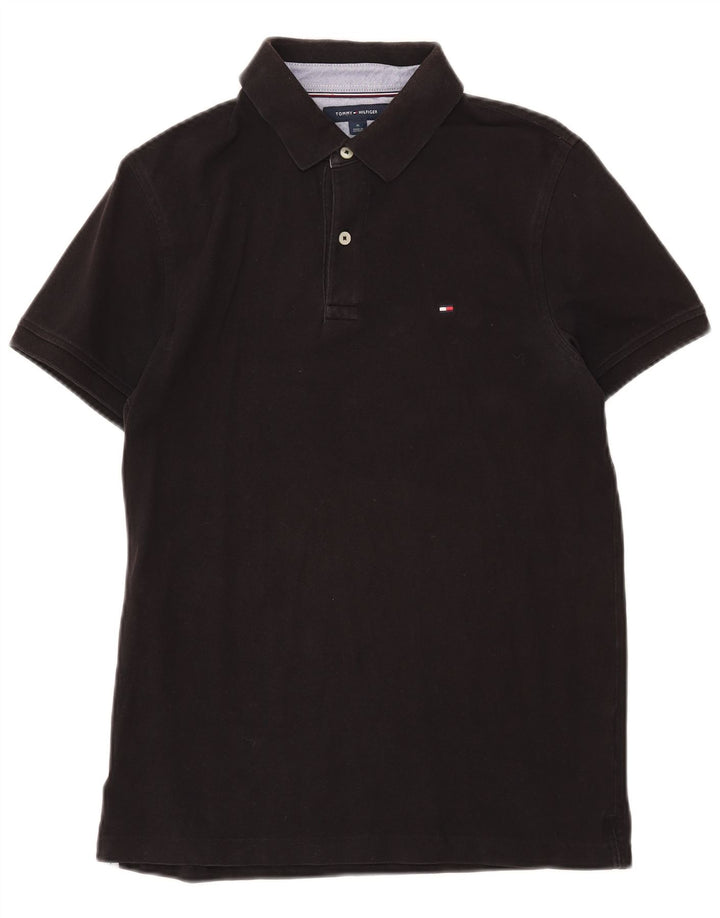 TOMMY HILFIGER Herren Slim Fit Poloshirt Mittelschwarz