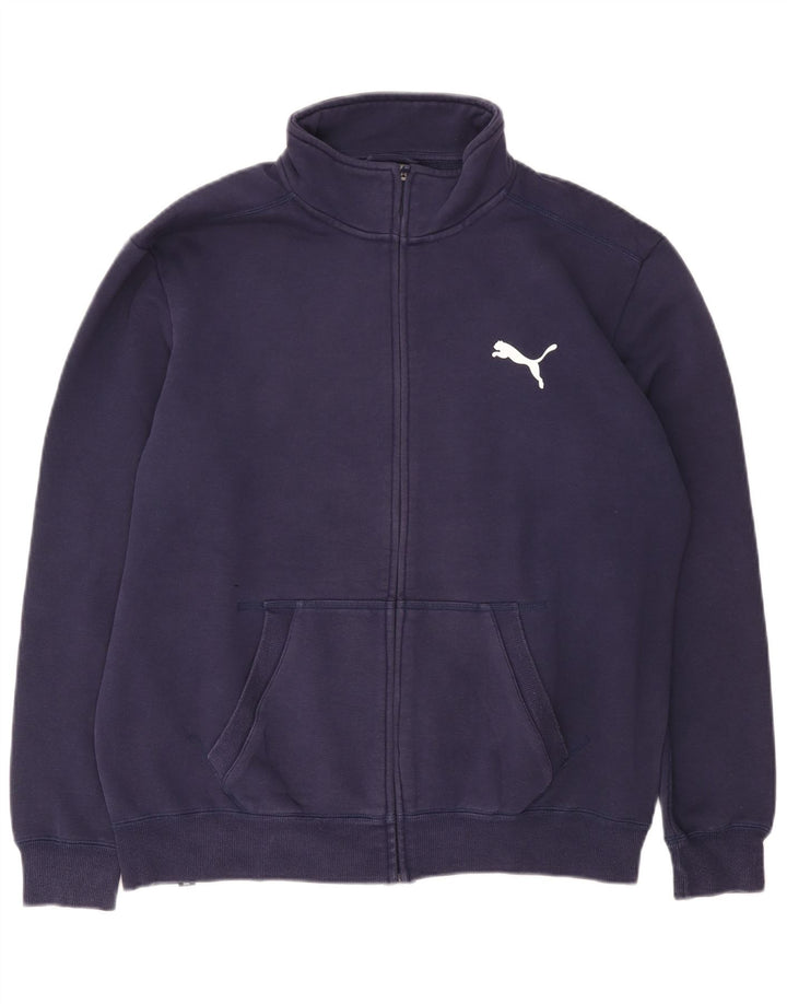 Puma Herren-Trainingsanzug-Top-Jacke, große marineblaue Baumwolle