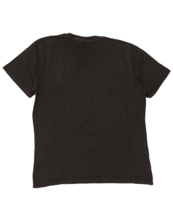 Hugo Boss Herren-T-Shirt mit Grafik, mittelschwarze Baumwolle
