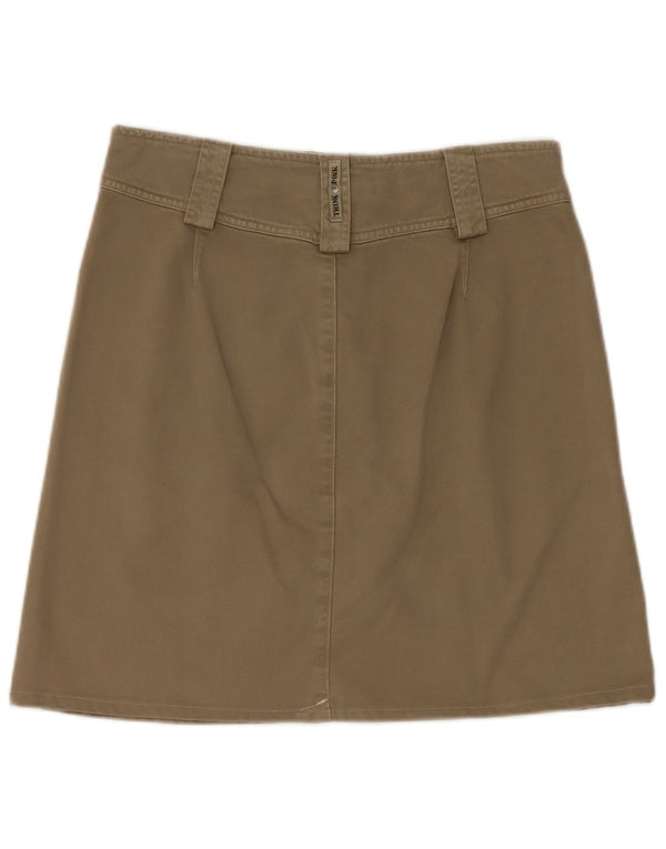 Think Pink Damen-A-Linien-Rock W28, mittelbeige Baumwolle
