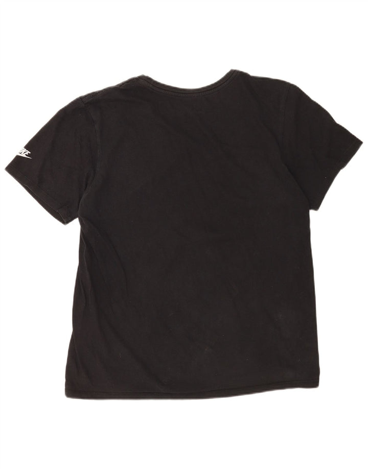 Nike Herren Athletic Cut Graphic T-Shirt-Oberteil aus mittelschwarzer Baumwolle