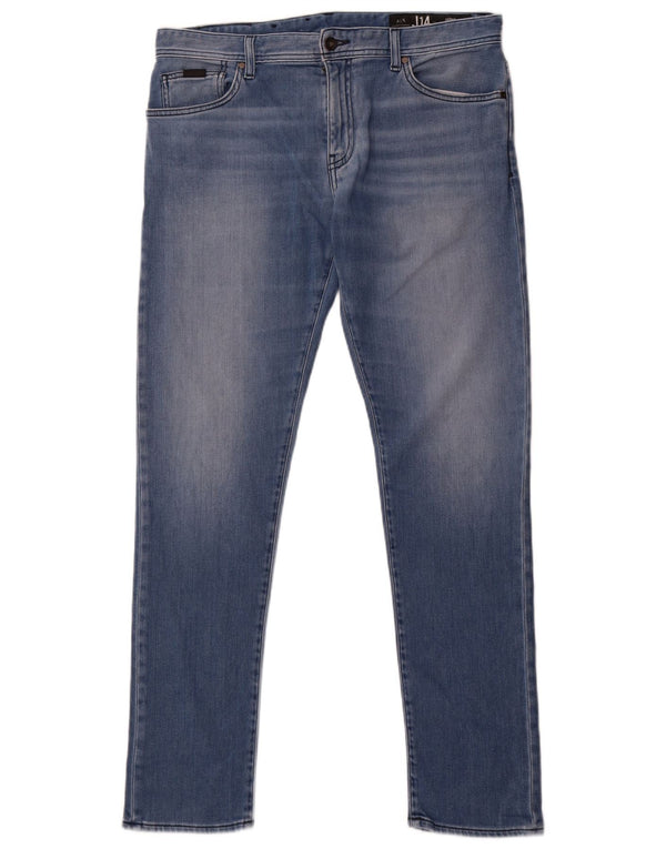 Armani Exchange Herren J14 Skinny Jeans W34 L32 Blaue Baumwolle
