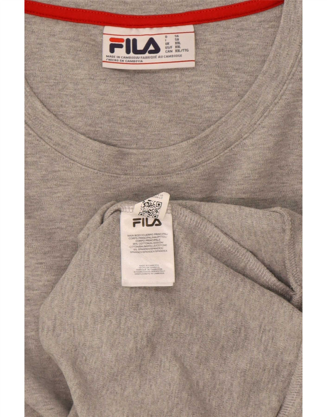 Fila Herren Sweatshirt Pullover 2XL Grau Baumwolle