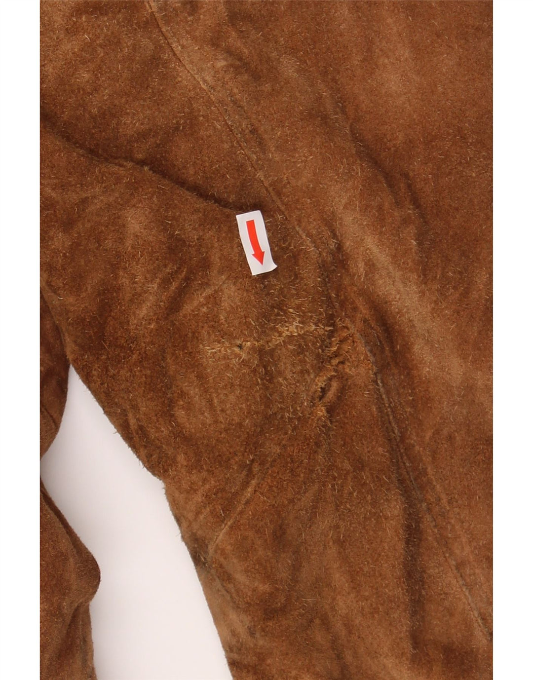 ANTICA PELLERIA Womens Suede Overcoat IT 44 Medium Brown Leather Vintage Antica Pelleria and Second-Hand Antica Pelleria from Messina Hembry 