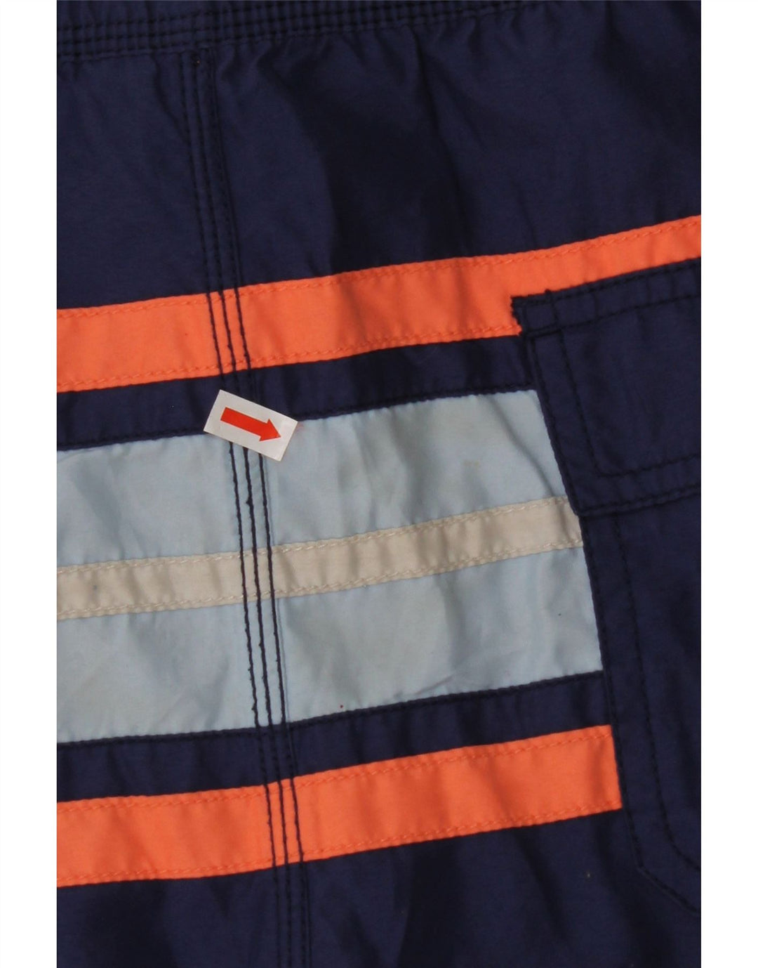 IZOD Herren-Badeshorts, klein, marineblau, gestreift, Polyester