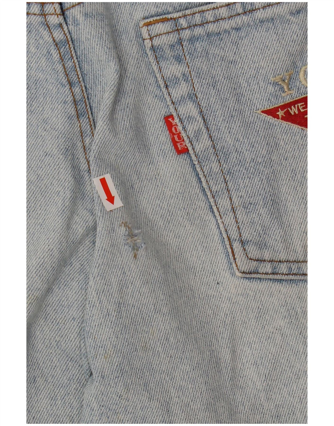 Vintage Herren Straight Jeans W34 L30 Blaue Baumwolle