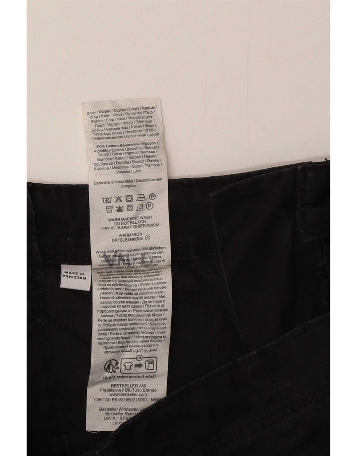 Jack & Jones Herren Cargoshorts XS W26 Schwarze Baumwolle