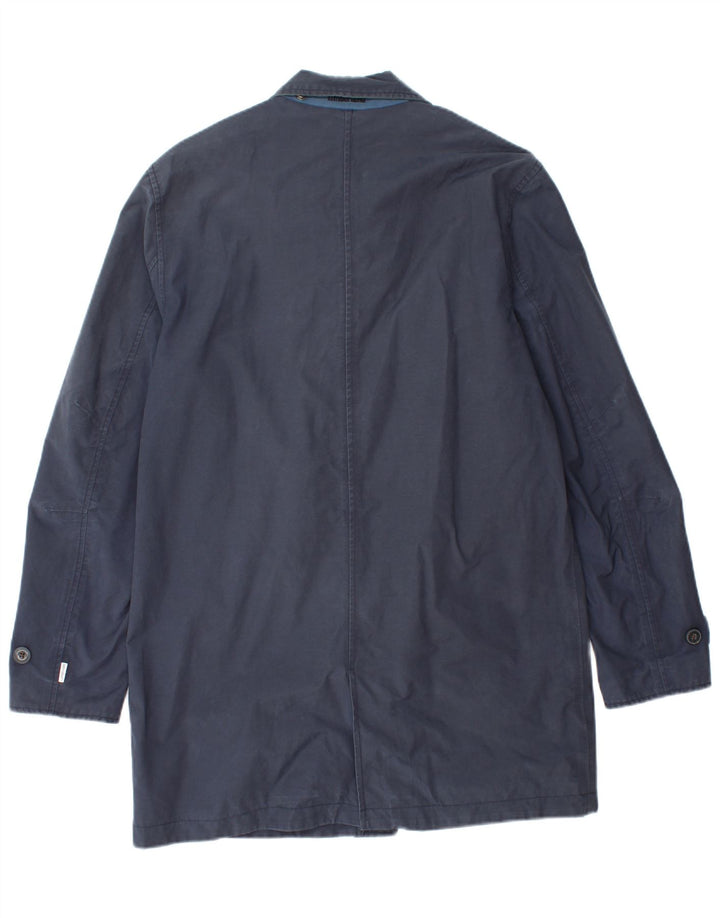 TIMBERLAND Herren-Windbreaker-Mantel UK 38 Mittelmarineblaue Baumwolle