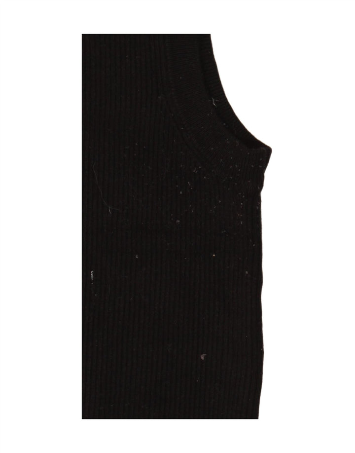 Marks & Spencer Damen Weste Tank Top UK 14 Medium Schwarz Viskose