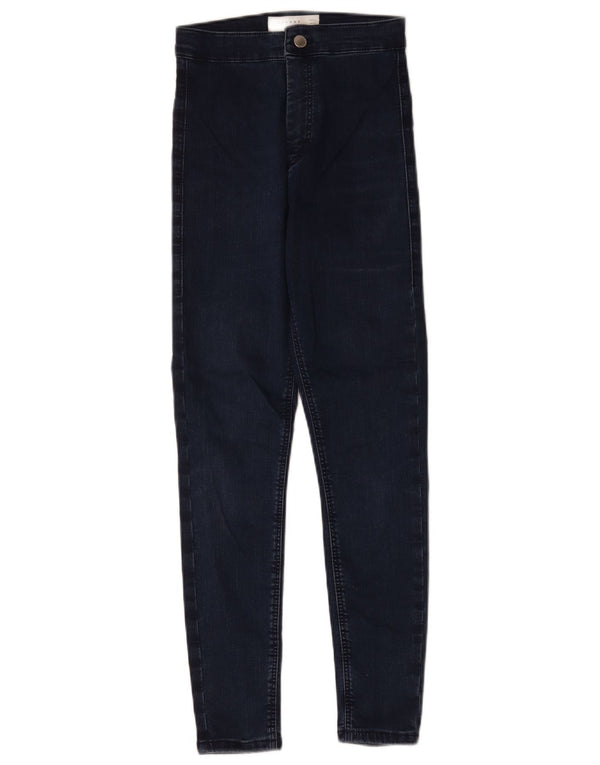 Topshop Damen Joni Skinny Jeans W26 L26 Marineblau Baumwolle