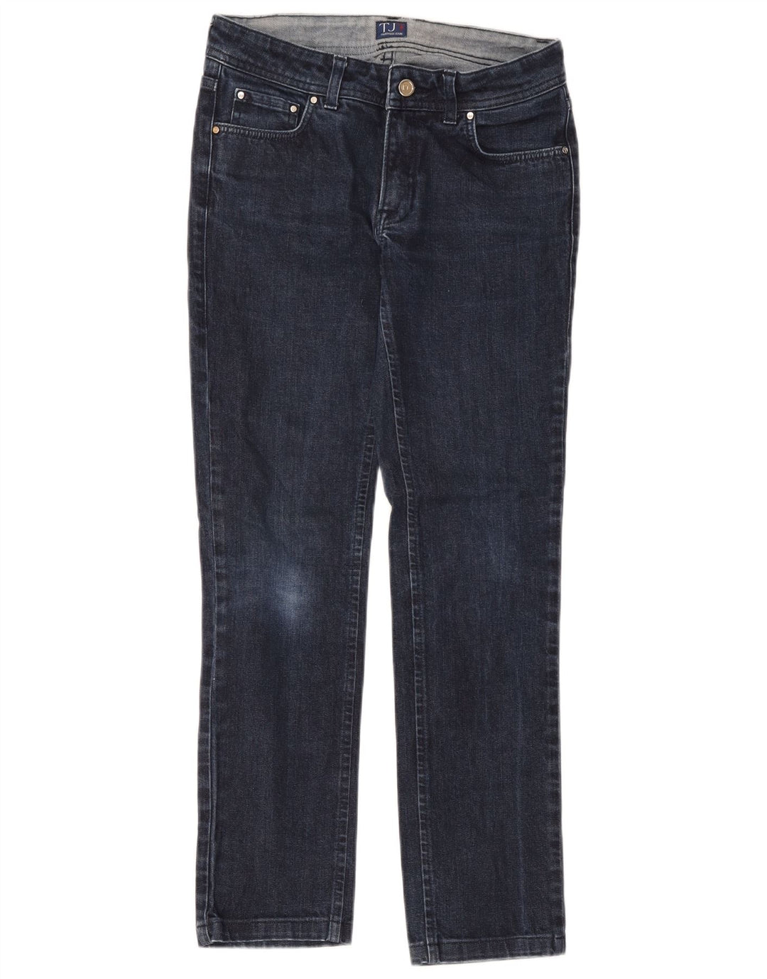Trussardi Damen Slim Jeans W26 L28 Marineblaue Baumwolle