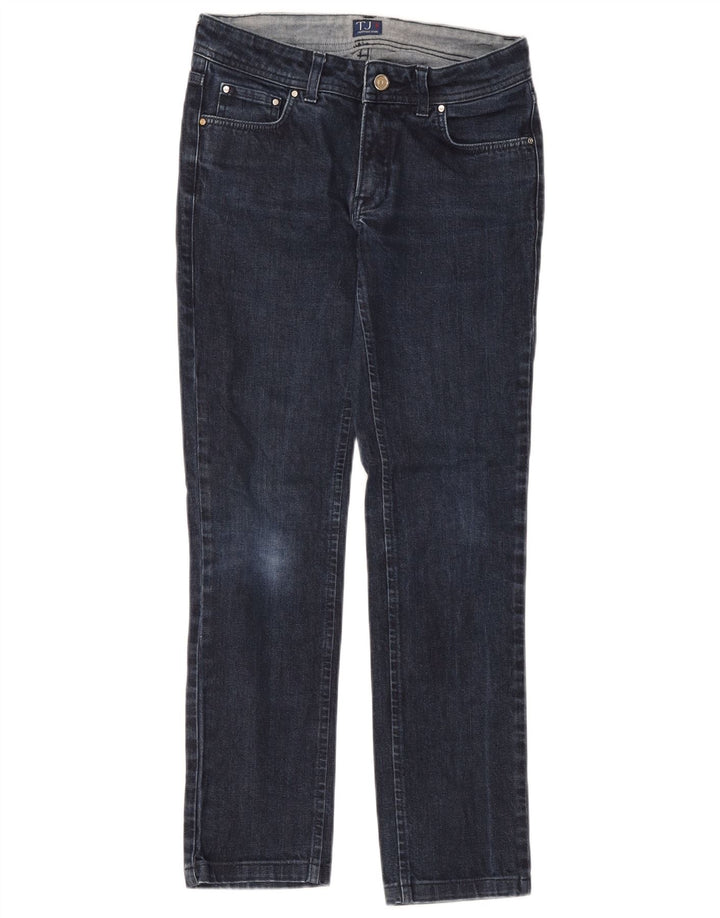 Trussardi Damen Slim Jeans W26 L28 Marineblaue Baumwolle