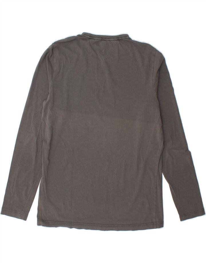 TOMMY HILFIGER Mens Slim Fit Top Long Sleeve Medium Grey Cotton Vintage Tommy Hilfiger and Second-Hand Tommy Hilfiger from Messina Hembry 