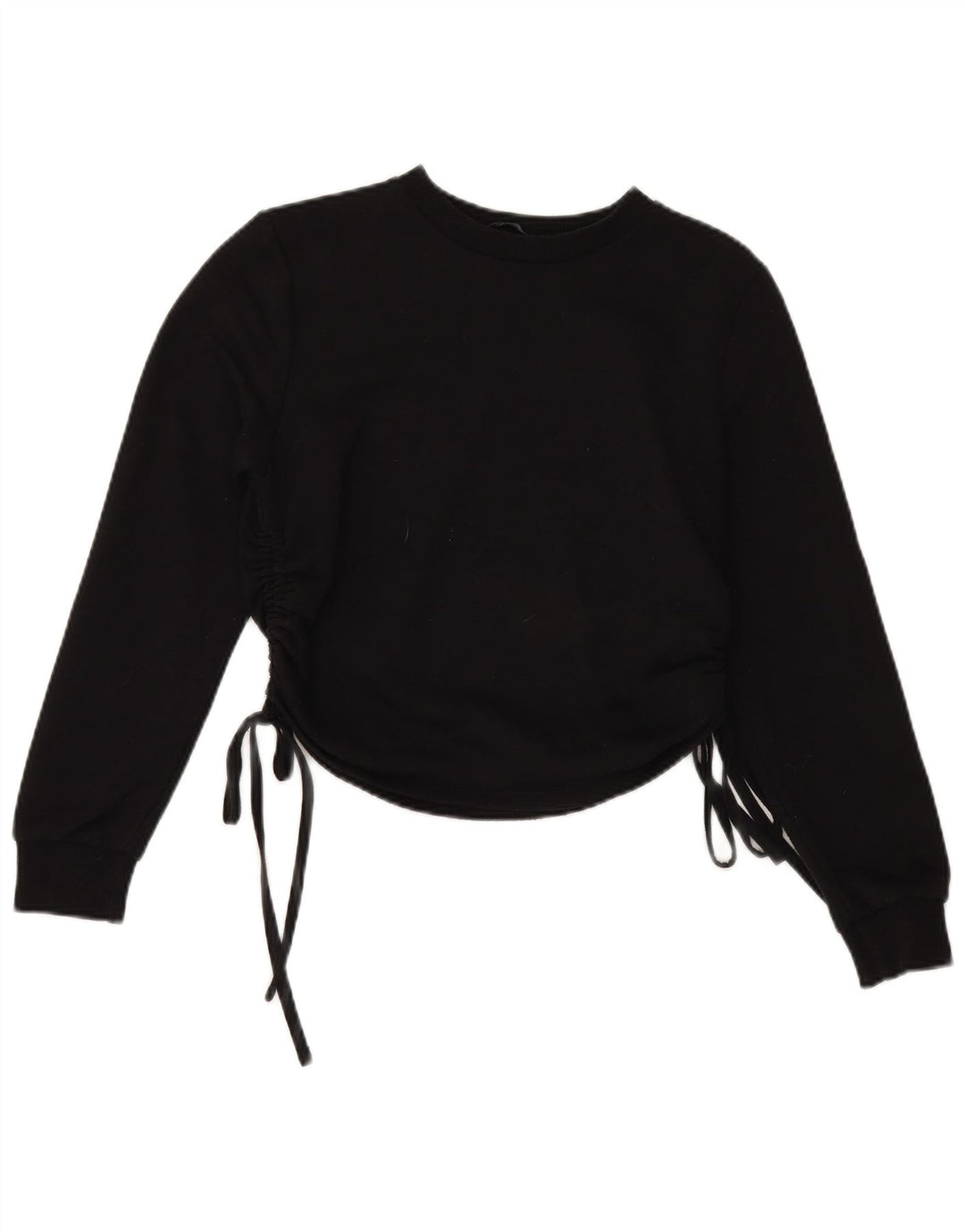 Zara Damen Sweatshirt Pullover UK 10 Small Schwarz Polyester