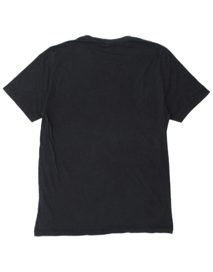 Reiss Herren T-Shirt Top Medium Schwarz Baumwolle