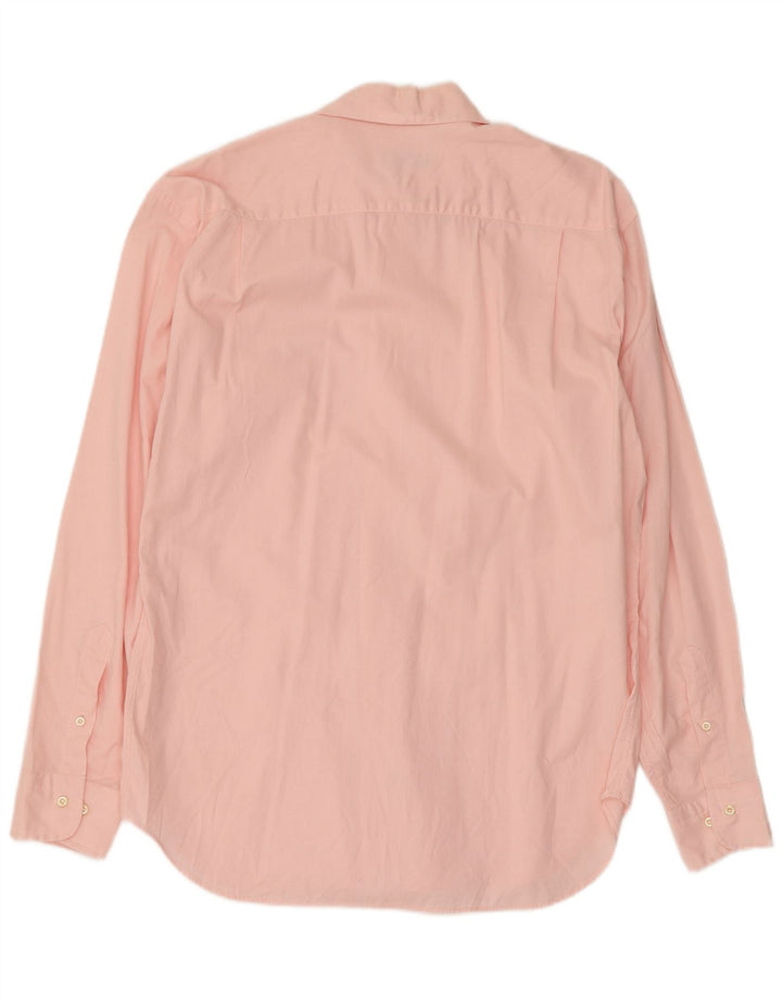 Trussardi Jeans Herrenhemd Größe 40 15 1/2 mittelrosa Baumwolle