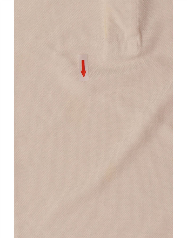 Lacoste Herren-Poloshirt, Größe 3, klein, weiße Baumwolle