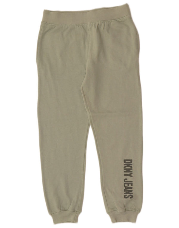 Dkny Mädchen-Trainingshose mit Grafik, Jogginghose, 9–10 Jahre, grüne Baumwolle