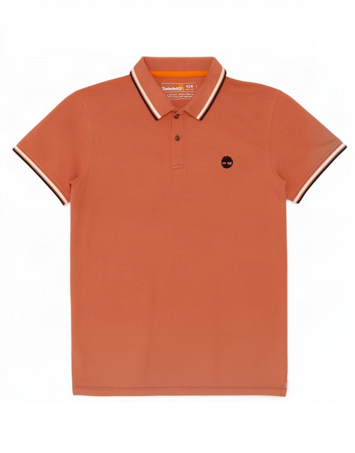 Timberland Herren Slim Fit Poloshirt Mittelbraun gestreift aus Baumwolle