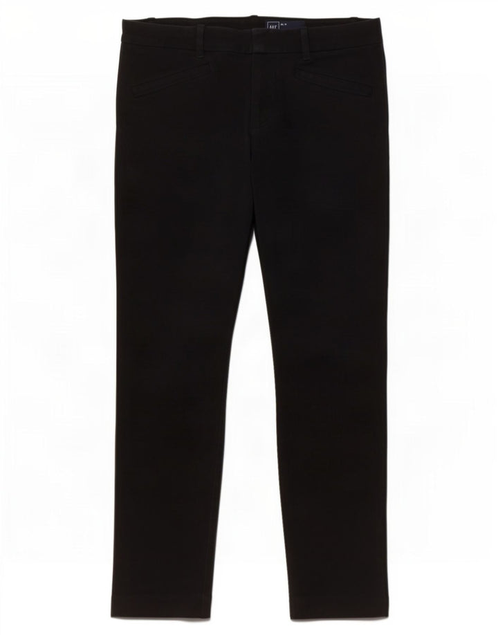 Gap Damen Slim Cropped-Hose US 8 Medium W30 L25 Schwarze Baumwolle