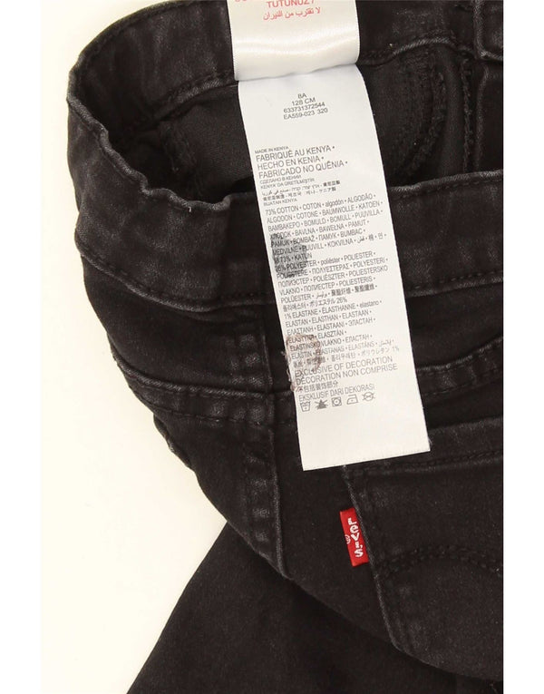 Levi's Jegging-Jeans für Mädchen, 7–8 Jahre, W20, L22, schwarze Baumwolle