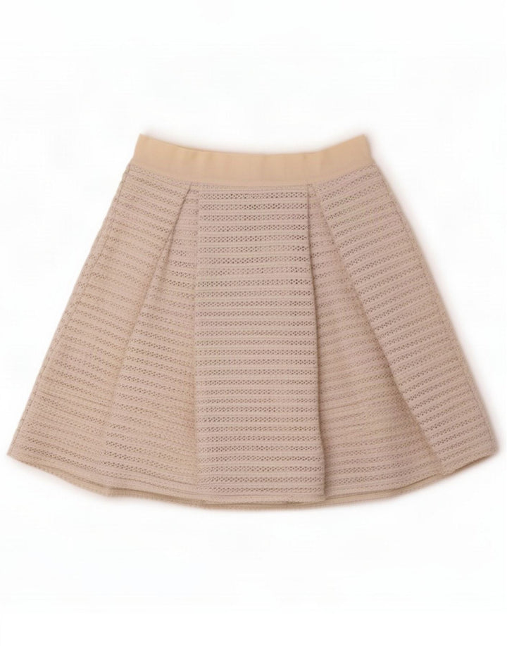 Pinko Damen A-Linien-Rock UK 12 Medium W30 Weiß Polyester