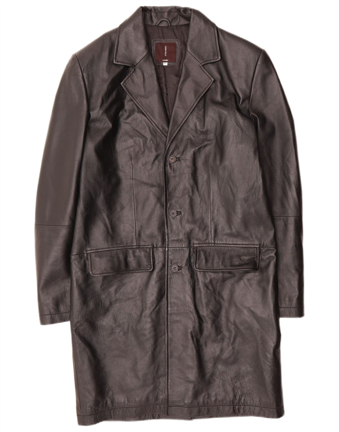 Conbipel Herren Ledermantel IT 46 Kleines schwarzes Leder